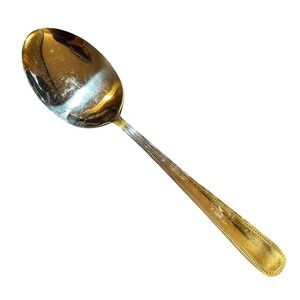 Adcraft Plaza Stainless Steel Serving Spoon Beaded Edge S/S 9 Inch Utensil